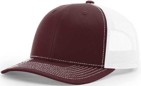 Richardson Mid Crown Trucker Cap Maroon White