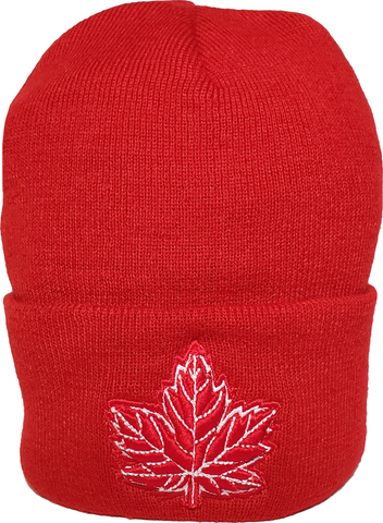 Mighty Maple Basic Cuffed Beanie Toque Red