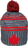 Mighty Maple Fleece Lined Toque Grey Red