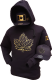 Canada Hoodie Mighty Maple Black Metallic Gold