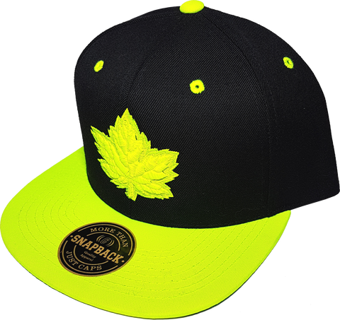 Canada Mighty Maple Black Neon Yellow Tonal Snapback