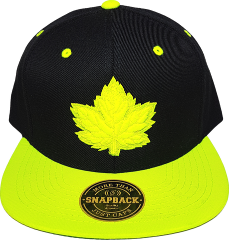 Canada Mighty Maple Black Neon Yellow Tonal Snapback