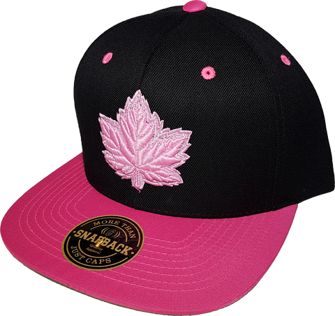 Canada Mighty Maple Black Pink Tonal Snapback