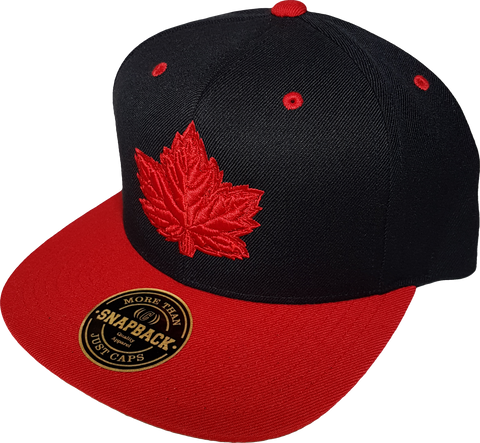 Canada Mighty Maple Black Red Tonal Snapback