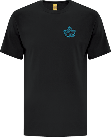 Canada Mighty Maple T-Shirt Black Bright Blue
