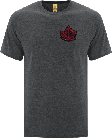 Canada Mighty Maple T-Shirt Dark Heather Black Red