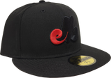 Montreal Expos New Era 59Fifty Fitted Black Red Pop