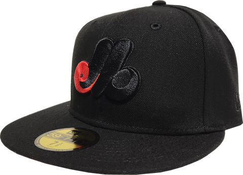 Montreal Expos New Era 59Fifty Fitted Black Red Pop