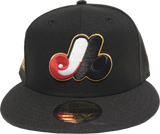 Montreal Expos New Era 59Fifty Fitted Black MLB 125th Anniversary Side Patch