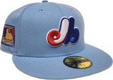 Montreal Expos New Era 59Fifty Fitted Sky Blue MLB 125th Anniversary Side Patch