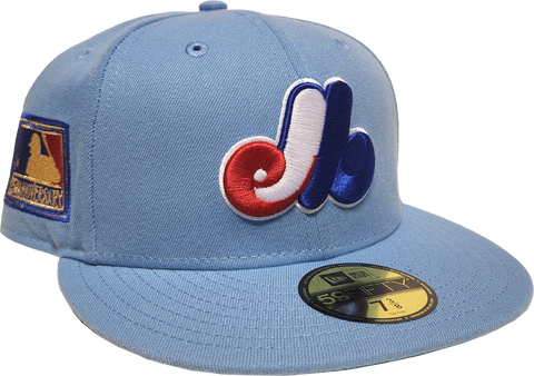 Montreal Expos New Era 59Fifty Fitted Sky Blue MLB 125th Anniversary Side Patch