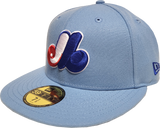 Montreal Expos New Era 59Fifty Fitted Sky Blue MLB 125th Anniversary Side Patch