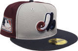 Montreal Expos New Era 59Fifty Fitted MLB 125th Anniversary Side Patch Dark Tone