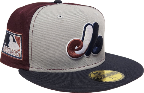 Montreal Expos New Era 59Fifty Fitted MLB 125th Anniversary Side Patch Dark Tone
