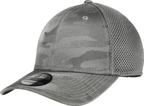 New Era Blank Tonal Camo 3930 Neo Sponge Mesh Stretch Cap Grey