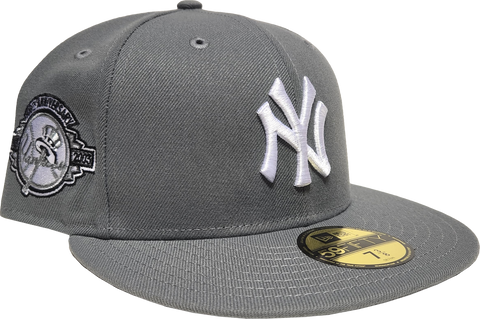 New York Yankees New Era 59Fifty Fitted Storm Gray 100th Season Side Patch