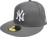 New York Yankees New Era 59Fifty Fitted Storm Gray 100th Season Side Patch