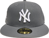 New York Yankees New Era 59Fifty Fitted Storm Gray 100th Season Side Patch