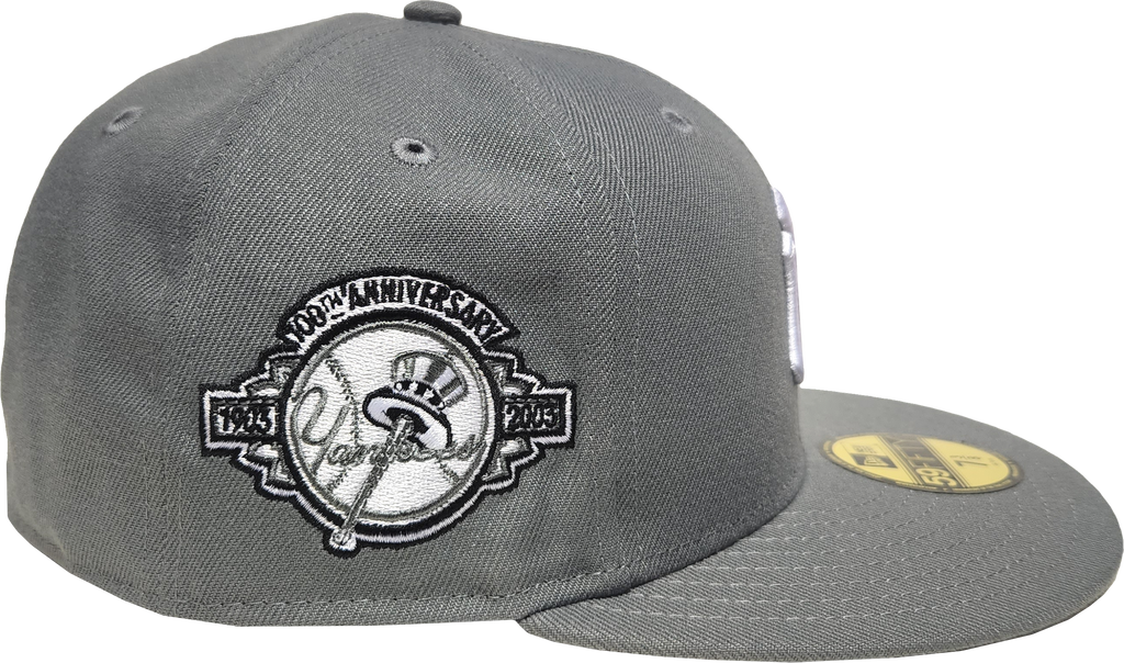 New York Yankees New Era 59Fifty Fitted Storm Gray 100th Season Side P More Than Just Caps Clubhouse