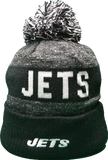 New York Jets Black Knit Pom Toque