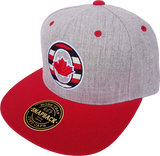 O-Canada Represent Heathered Grey and Red Snapback Cap