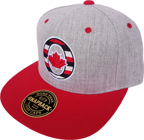 O-Canada Represent Heathered Grey and Red Snapback Cap