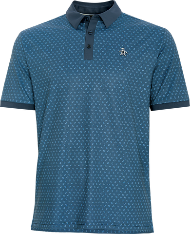 ORIGINAL PENGUIN ® Geometric Polo Black Iris Blue