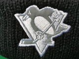 Pittsburgh Penguins Mitchell & Ness Black and White Reflective Logo NHL Toque
