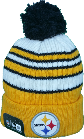 Pittsburgh Steelers Traditional Stripe Pom Toque