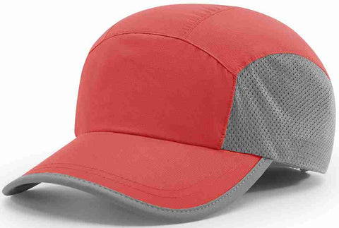 Richardson Mesh Panel Running Cap Red Charcoal