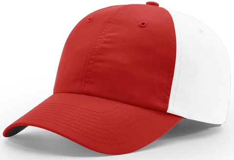 Richardson Relaxed Lite Performance Cap Red White