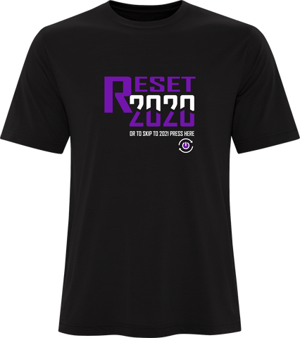 Reset 2020 Printed T-Shirt Black Purple