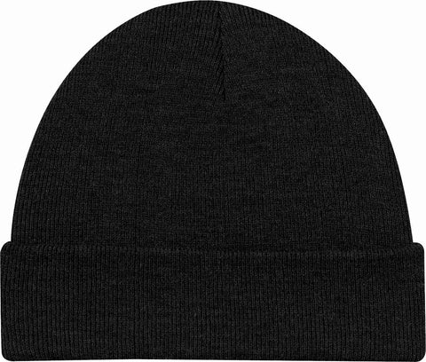 Rib Knit Beanie Toque Black