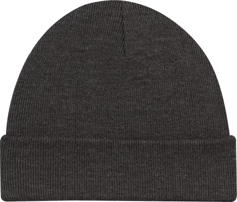 Rib Knit Beanie Toque Charcoal