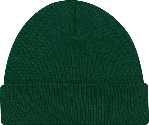 Rib Knit Beanie Toque Forest Green