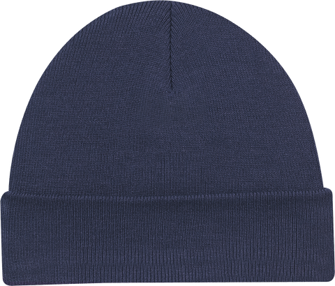 Rib Knit Beanie Toque Navy