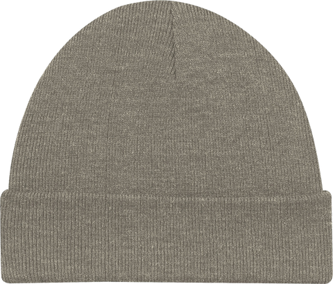 Rib Knit Beanie Toque Sand