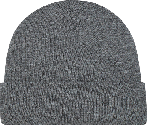 Rib Knit Beanie Toque Grey