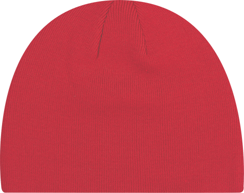 Rib Knit Board Toque Red