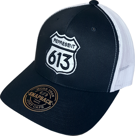 Route 613 Black White Trucker