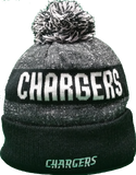 Los Angeles Chargers Black Knit Pom Toque