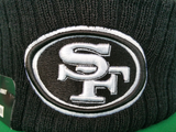 San Francisco 49ers Fleece Lined Black Pom Toque