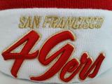 San Francisco 49ers Script Stripe Pom Toque