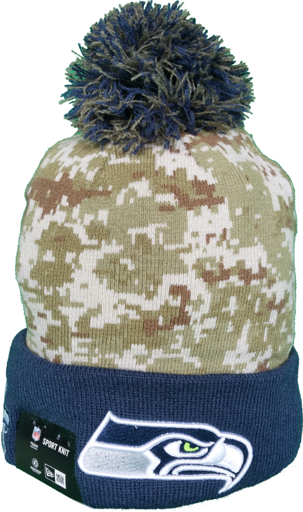 Seattle Seahawks Salute to Service Sideline Pom Toque More Than Just Caps Clubhouse
