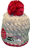 Seattle Seahawks Breast Cancer Awareness Womens Fleece Pom Toque