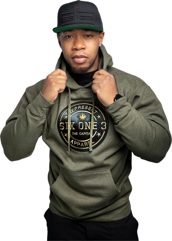 Six One 3 Benchmark Premium Hoodie Army Green Heather