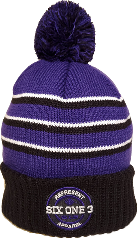 Six One 3 Benchmark Pom Toque Black Purple