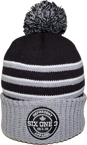 Six One 3 Benchmark Pom Toque Grey Black