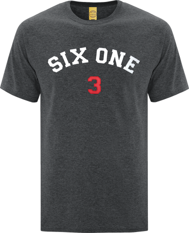 Six One 3 Code-X Stitched T-Shirt Dark Heather Grey