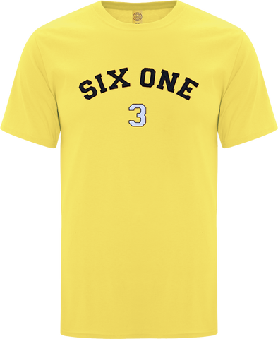 Six One 3 Code-X Stitched T-Shirt Yellow